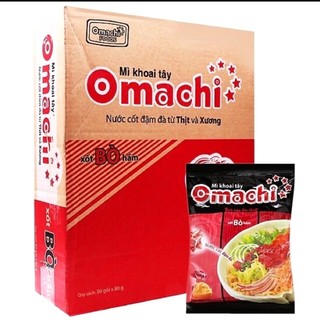 Mỳ tôm omachi xốt bò hầm , sườn hầm ngũ quả gói 80g