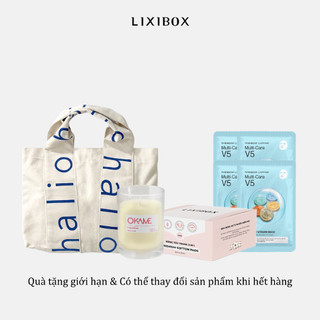 Combo mặt nạ dưỡng ẩm, túi, bông tẩy trang, nến thơm okame