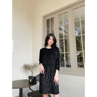 Đầm nhung dài tay xuất xịn sang chảnh cá tính size 8 (60-65 kg)