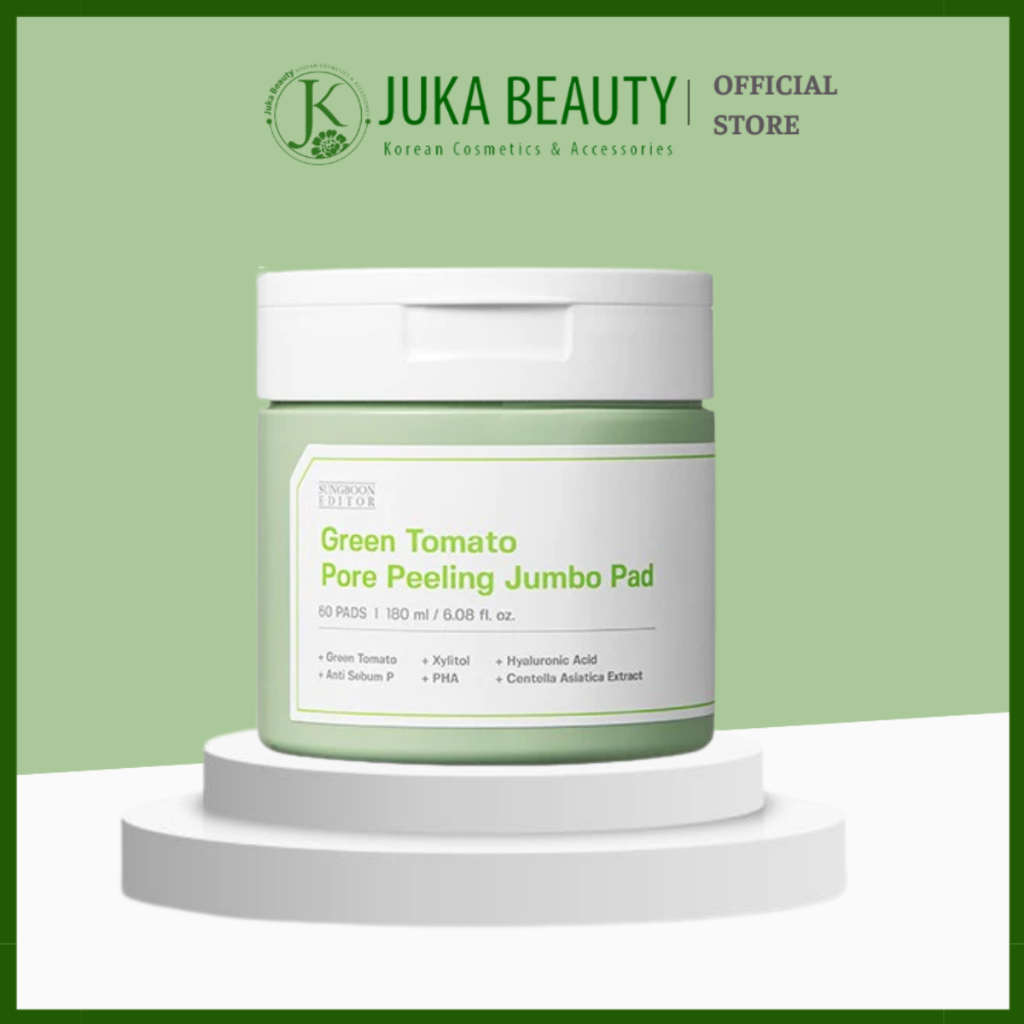 TONER PAD Se Lỗ Chân Lông Sungboon Editor Green Tomato Pore Peeling Jumbo Pad
