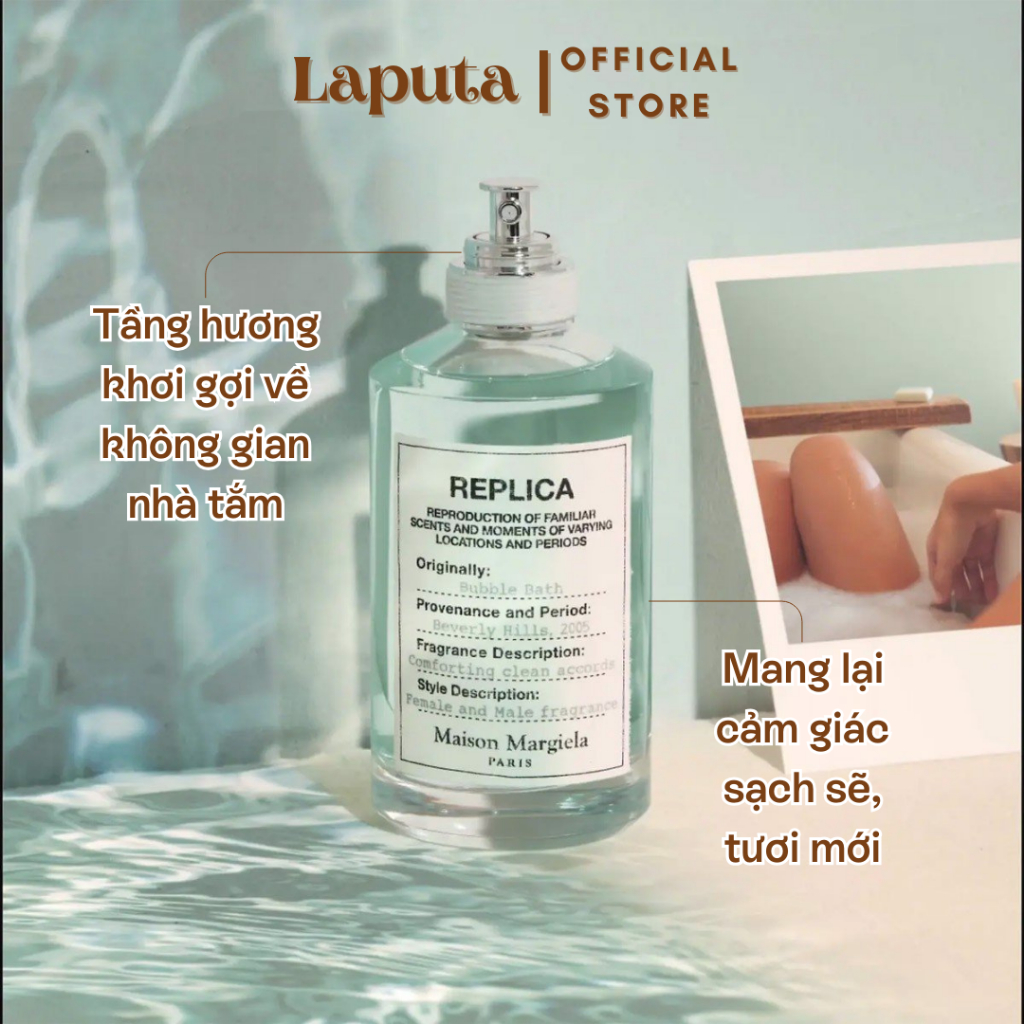 Nước Hoa Unisex Replica Bubble Bath LAPUTA Mẫu thử 5ml, 10ml