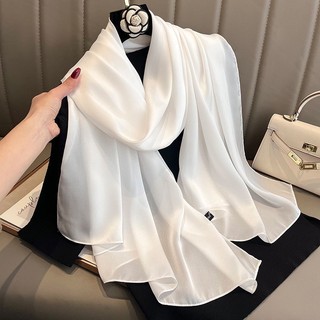 Khăn lụa quàng cổ,khăn lụa bản trơn size 180x90cm