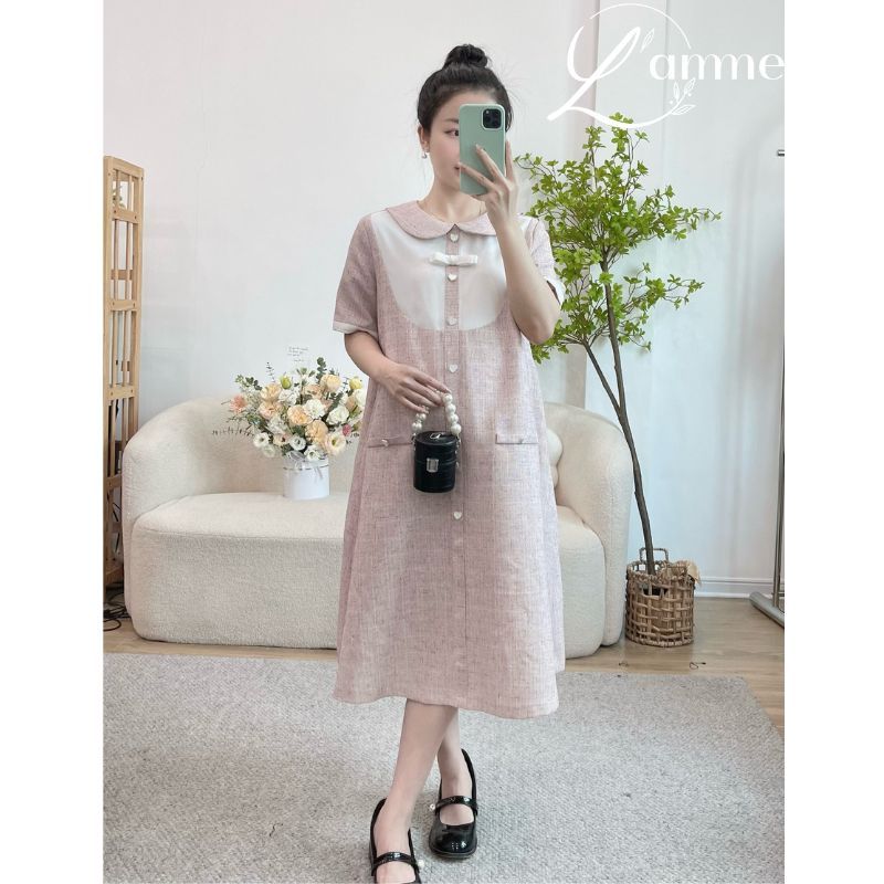 Đầm bầu dự tiệc, Váy thiết kế thu đông Sarah Dress kiểu dáng thanh lịch, chất dạ cao cấp By Lamme
