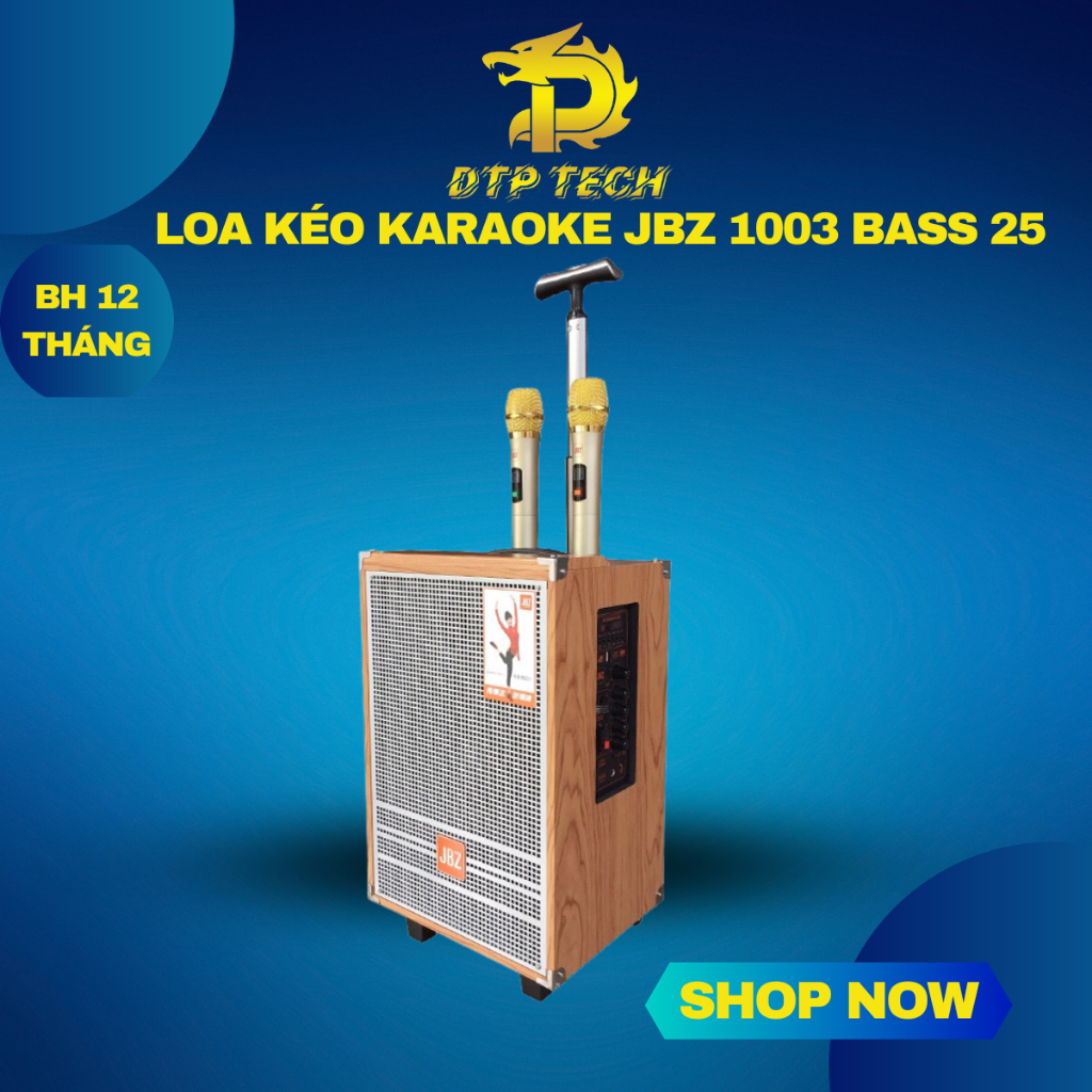 Loa Kéo Karaoke JBZ 1003 Bass 25 Loa Kéo Bluetooth Di Động Công Suất Lớn Dành Cho Gia Đình