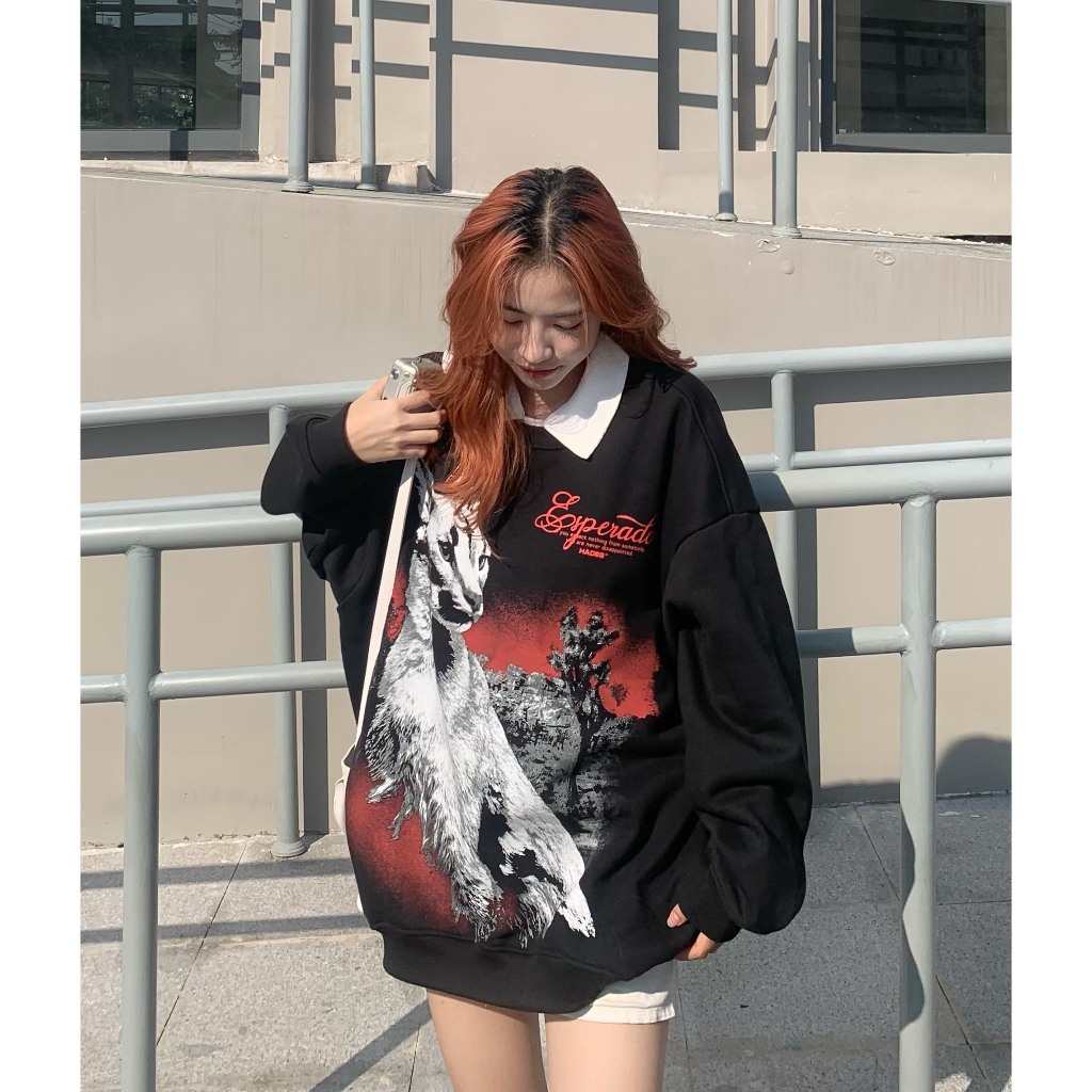 Áo Sweater Tay Dài Unisex WILDCAT SWEATER Vải Nỉ Bông - HADES Brand Chính Hãng