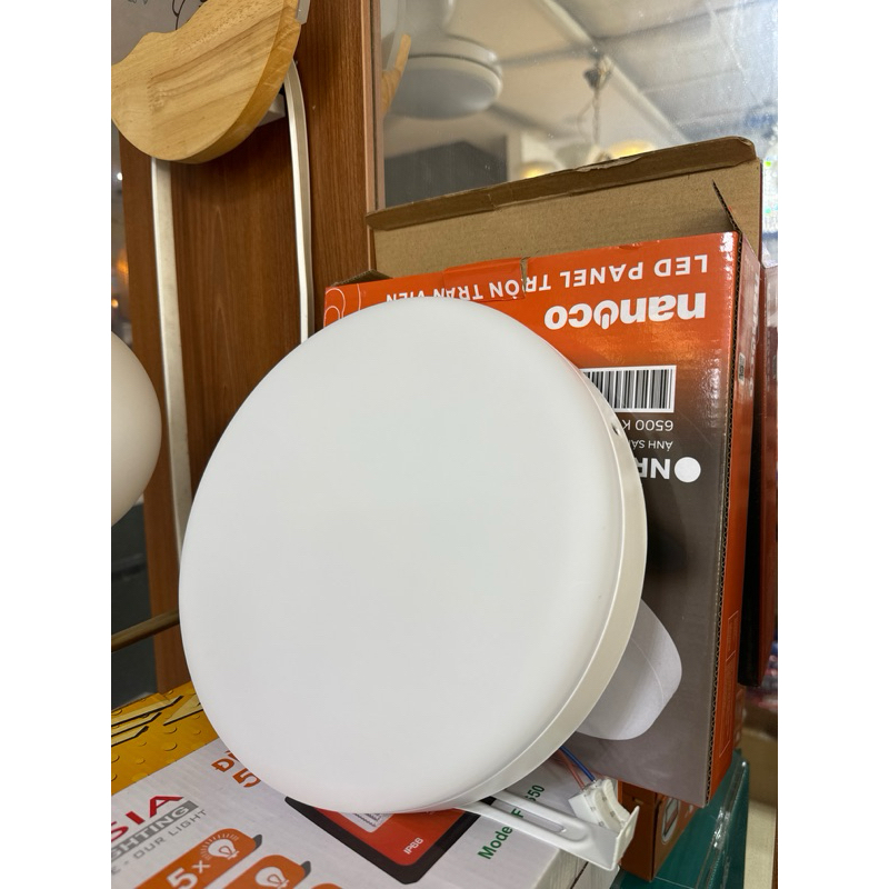 Đèn ốp trần TRÀN VIỀN NANOCO mã NRP, hình tròn, 12W, 18W, 24W, góc chiếu rộng 120 độ, bảo hành 2 năm.