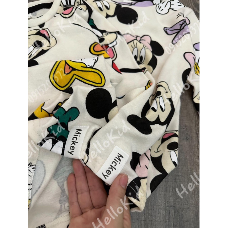 Bộ thun nhiều hình mickey djsney cho bé