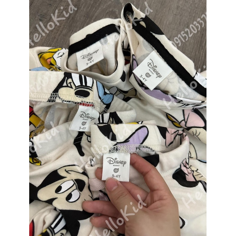 Bộ thun nhiều hình mickey djsney cho bé