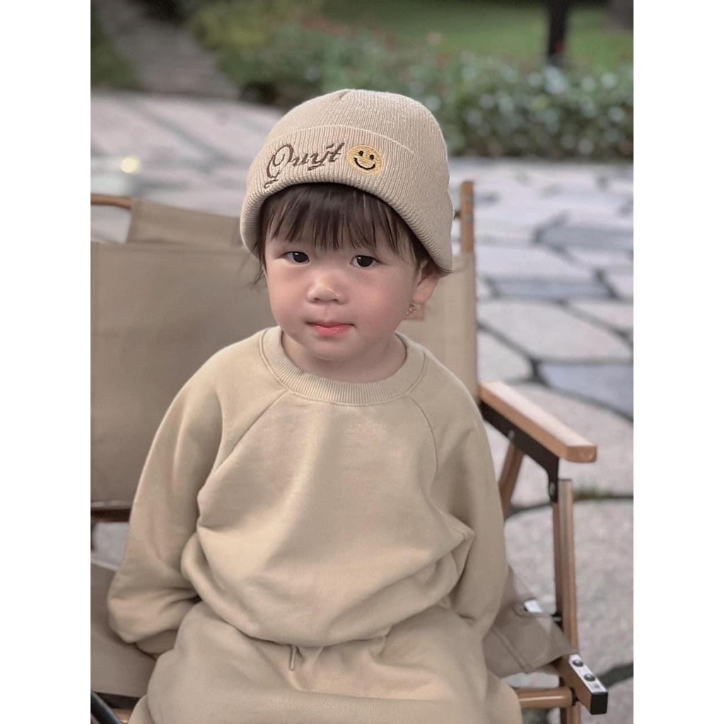 Mũ len ống thêu tên cho bé iu - SMX