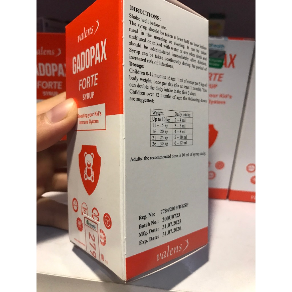 SIRO GADOPAX FORTE - Giúp Trẻ Tăng Cường Sức Đề Kháng, Giảm Ốm Vặt Hiệu Quả