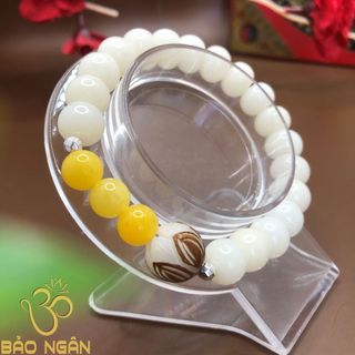 Vòng tay bồ đề mix đá năng lượng vàng