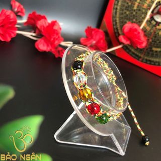 Vòng tay tết mix đá ngũ sắc