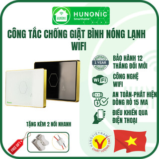   Công Tắc Chống Giật Thông Minh Hunonic Hình Chữ Nhật Đa Dụng