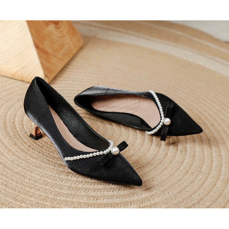 Giày cao gót đẹp thiết kế mới 2024 giày cưới cho nữ hàng quảng châu