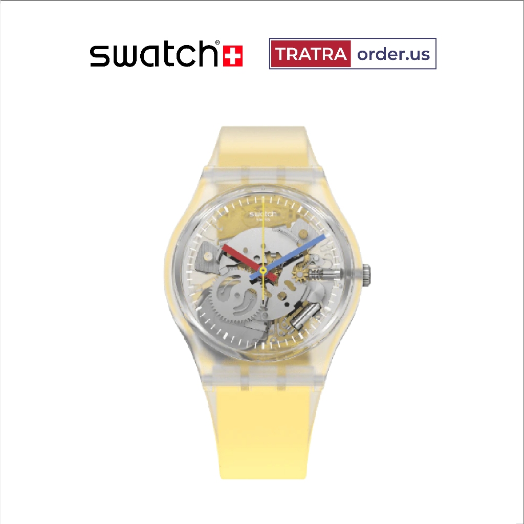 Đồng hồ Nam, nữ Swatch dây Silicone - 41mm - CLEARLY STRIPED