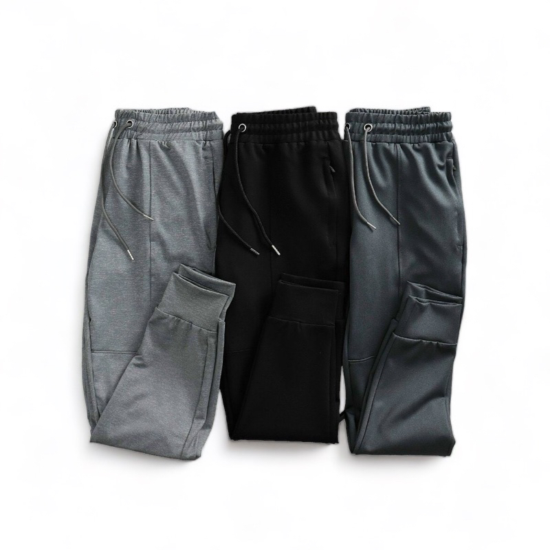 Quần thể thao nam Jogger tập gym màu trơn Basic ống suông Unisex chất thun Poly VNXK