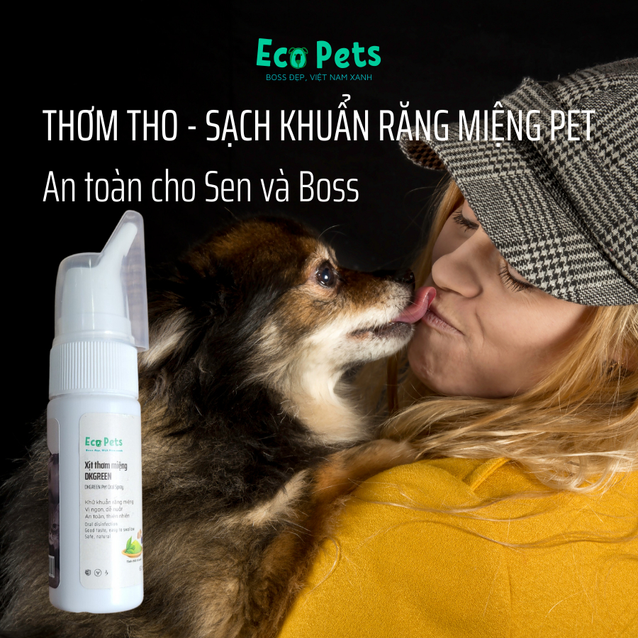 Xịt thơm miệng DKGREEN cho chó mèo giúp thơm miệng giảm mùi hôi - 60ml ECOPETS