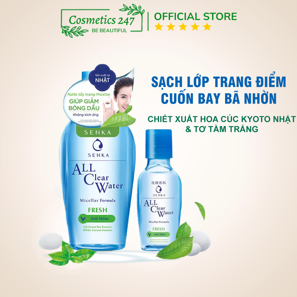 Nước tẩy trang Senka sạch thoáng All Clear Water Fresh 230ml