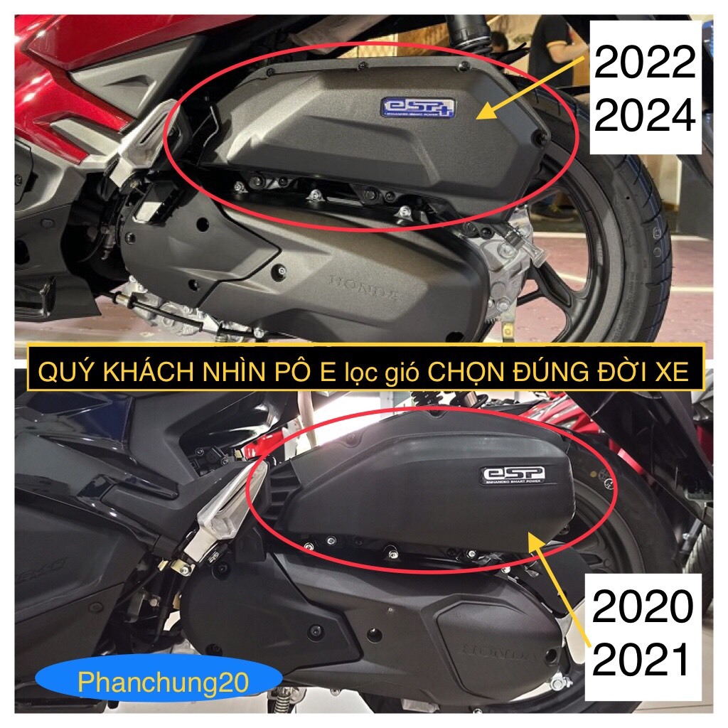 ỐP CHE PÔ  DÙNG CHO ĐỜI XE AB 2020 2021 - 125 150cc CACBON / CROM