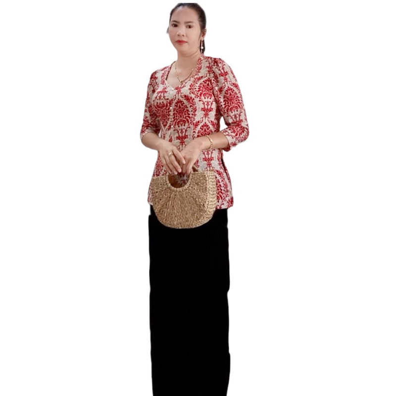 Áo bà ba tay lỡ cổ vuông