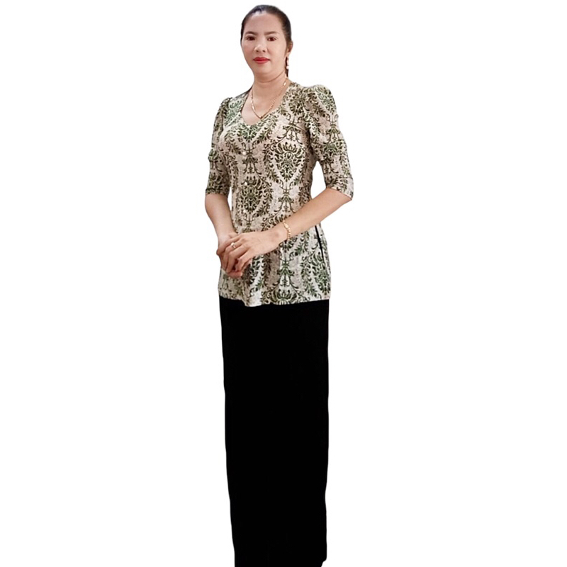 Áo bà ba tay lỡ cổ vuông