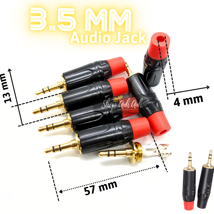 Jack 3.5 mm hàn dây tín hiệu âm thanh