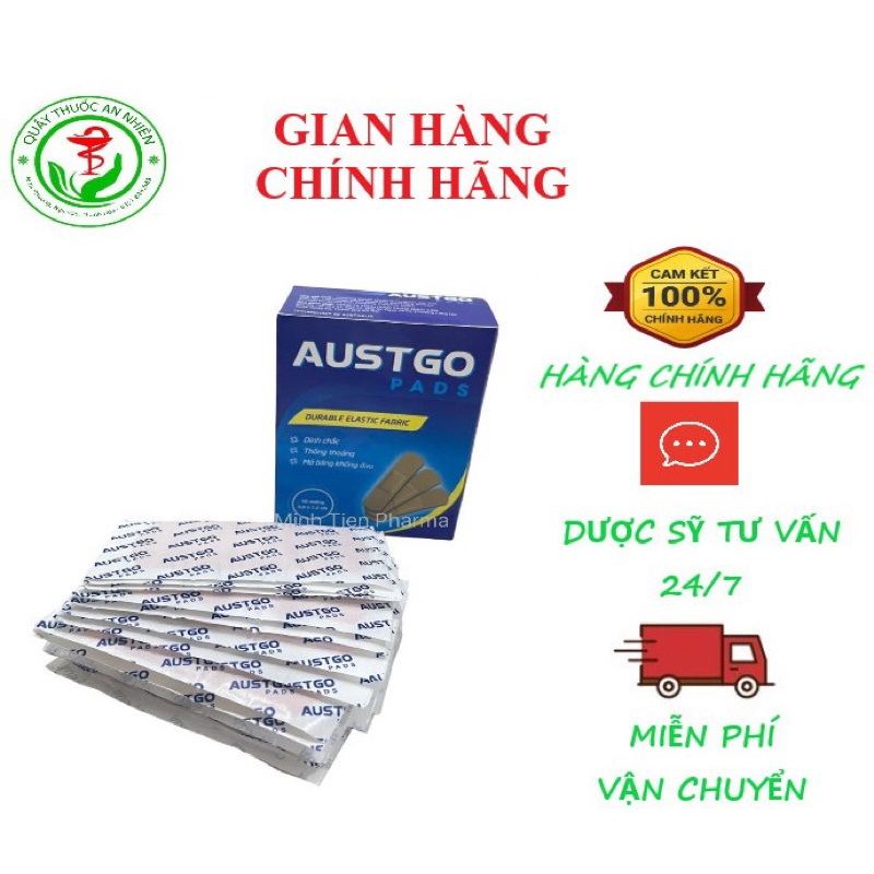 Băng dính cá nhân ÁUTGO bản to 3,8 * 7,2cm
