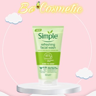  Sữa Rửa Mặt Simple Gel Kind To Skin Refreshing Facial Wash Gel 150ml - BƠ SHOP