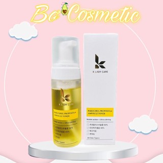 Toner/ nước hoa hồng/ nước cân bằng da với keo ong + bakuchiol K Lady Care, dạng bọt, 150ml - BƠ SHOP