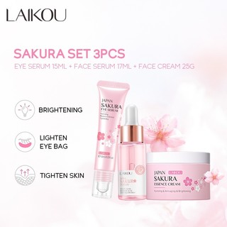 Bộ 3 sản phẩm LAIKOU chăm sóc da làm sáng dưỡng ẩm sâu