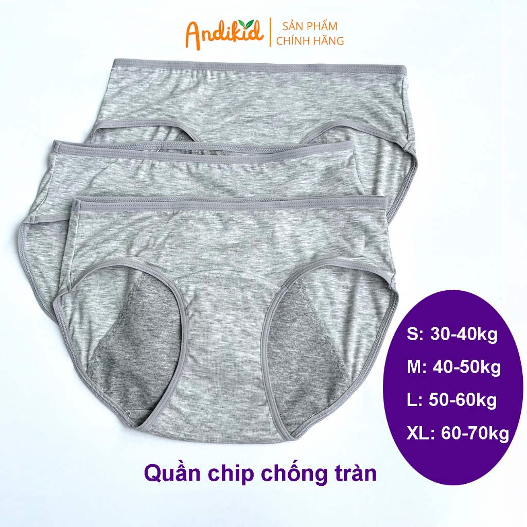 Quần chip chống tràn ngày dâu, đèn đỏ cho tuổi dậy thì vải gỗ sồi co giãn mềm mát thoải mái, Quần lót gee
