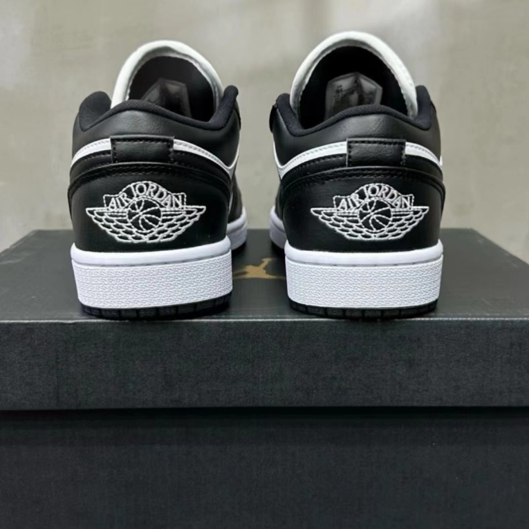 （Giầy nike chính hãng）giầy JORDAN panda giày thể thao UNISEX AJ1 LOWRetro Black chịu mài/loại kiểu thấp