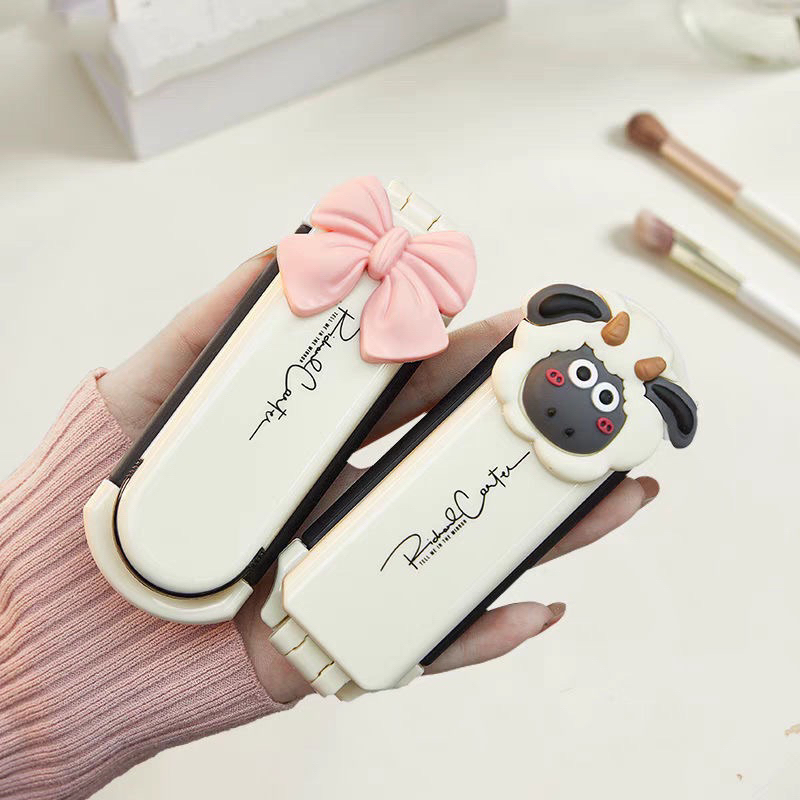 Lược gấp gọn kèm gương  , có hình cừu hoặc hình nơ