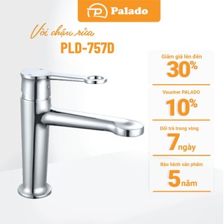 Vòi chậu rửa mặt Palado PLD757D, lõi đồng nguyên khối, mạ Crom 24h sáng bóng, bền đẹp. Bảo hành chính hãng 05 năm P23