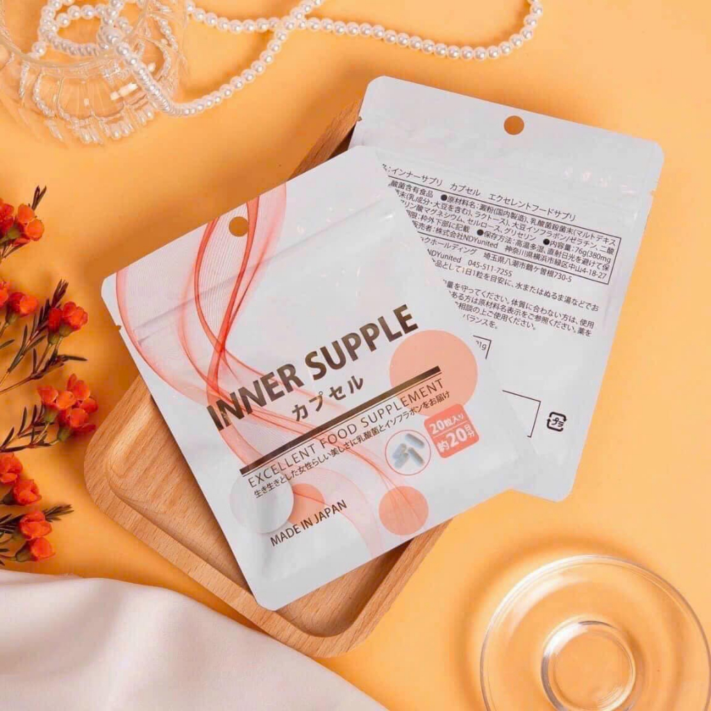 Viên uống phụ khoa Inner Supple cân bằng nội tiết tố nữ gói 20 viên Nhật Bản