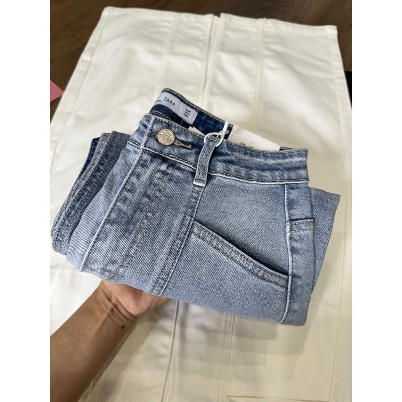 Chân váy midi gân xẻ trước ZR