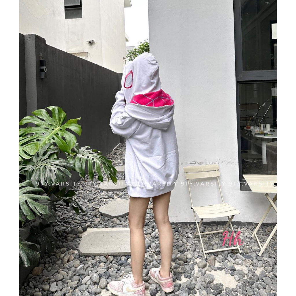 Áo Hoodie Hình Con Nhện Siêu Hot,Áo Hoodie Zip Form Rộng Nam Nữ
