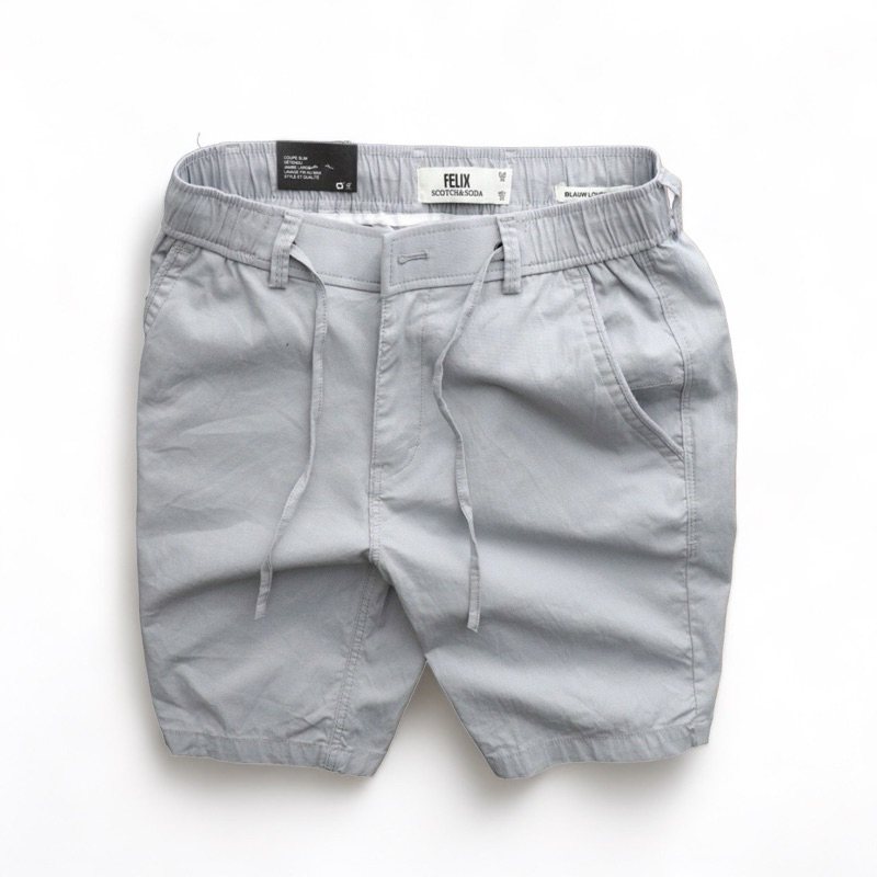 Quần short kaki nam quần đùi kaki nam màu trơn lưng thun dây rút khóa kéo vải kaki thun mền Felix - VNXK