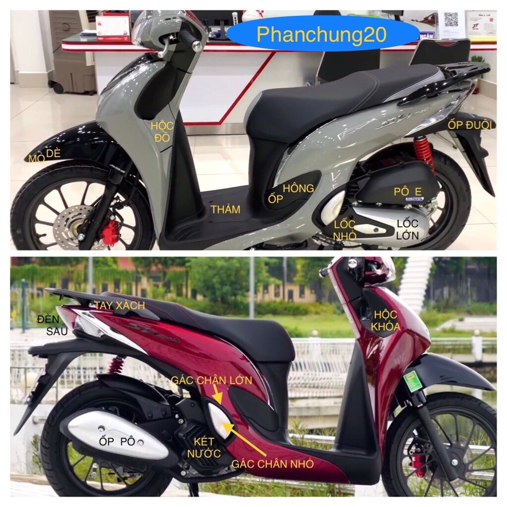 THẢM ĐỂ CHÂN  DÙNG CHO ĐỜI XE SHMODE 2020 2021 2022 2023 2024 CACBON / SU / CROM