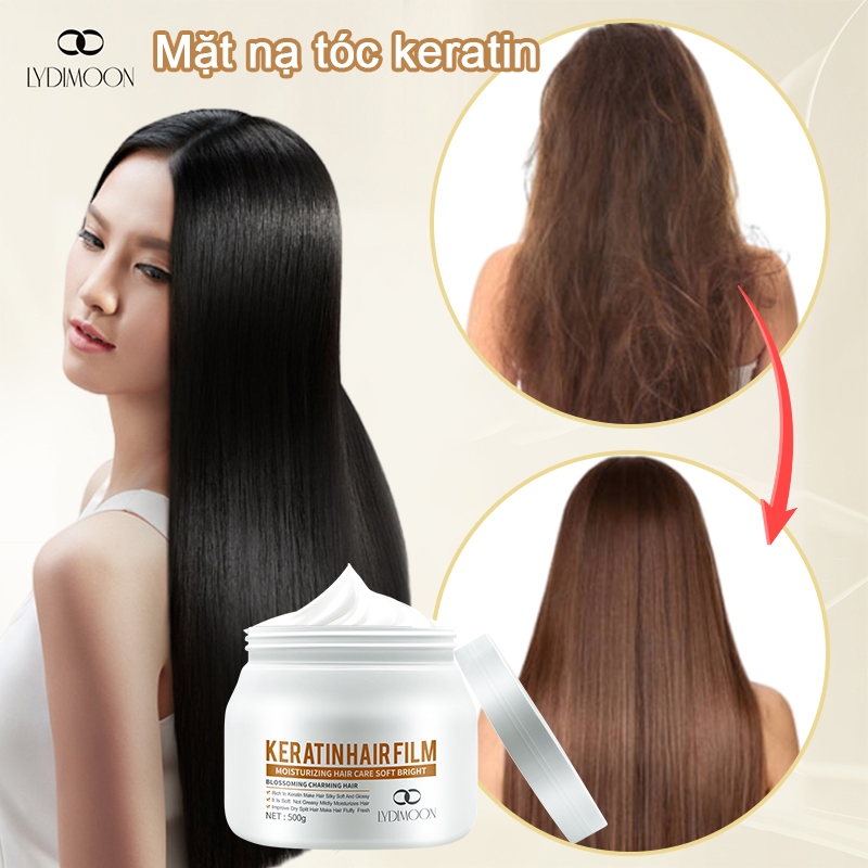 Kem ủ tóc collagen Mặt nạ tóc keratin 500g Phục hồi sợi tóc Uốn nhuộm hư tổn Dưỡng ẩm nuôi dưỡng Tăng độ óng ả