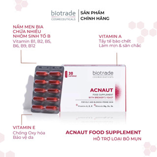 Viên uống giảm mụn Biotrade Acnaut Food Supplement