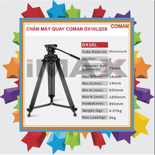 Chân máy quay Coman DX16LQ5S -HÀNG CHÍNH HÃNG + QUÀ TẶNG