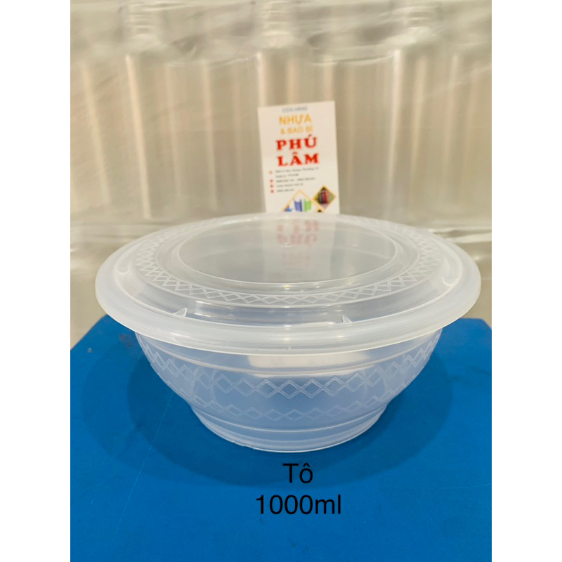 50 tô nhựa kèm nắp 1000ml