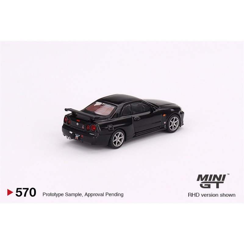 Nissan Skyline GT-R  V-Spec N1Tommykaira R-z Black - White 1:64 MiniGT