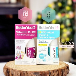Vitamin D3 xịt Betteryou, D+K2 xịt Betteryou cho bé từ sơ sinh