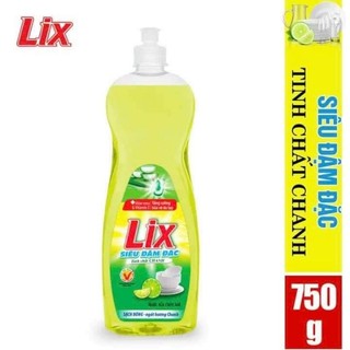 Nước rửa chén lix siêu đậm đặc hương chanh 750g
