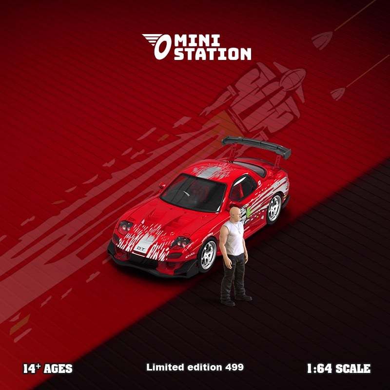 Mô hình xe Mazda RX-7 Veilside Han Lue limited 999pcs 1:64 Time micro