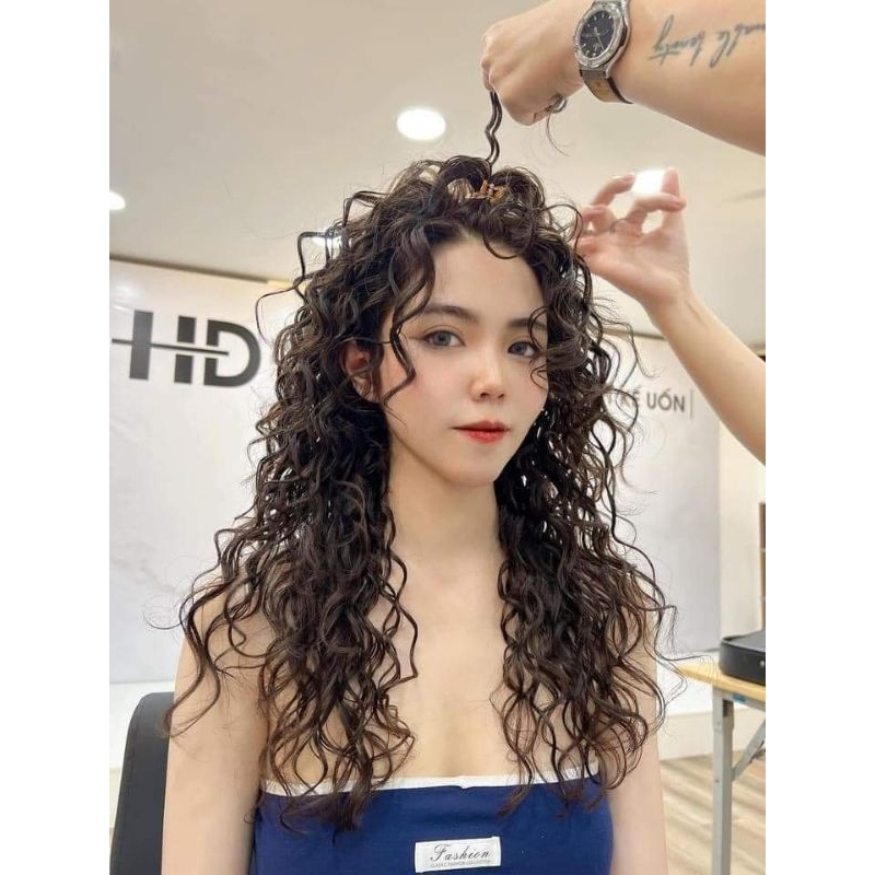 Trục lạnh uốn xoăn xù mì, xoăn hippie dài 17cm