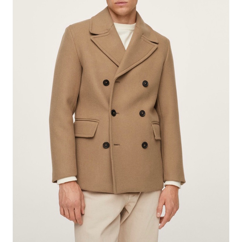 Áo dạ nam Mango authentic Recycled wool coat