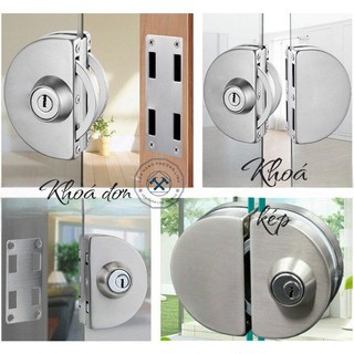 Khóa bán nguyệt ĐƠN -KÉP cho cửa kính cường lực